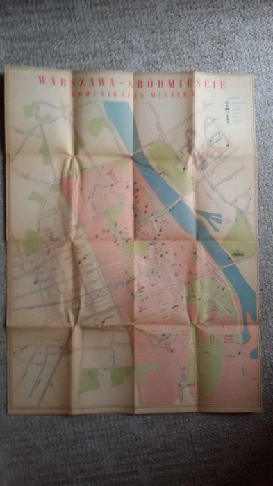 Mapa Sieć Komunikacyjna m.st. Warszawy, 1953r