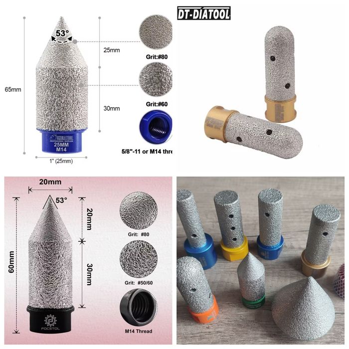 Фрези алмазні конусні, для плитки!