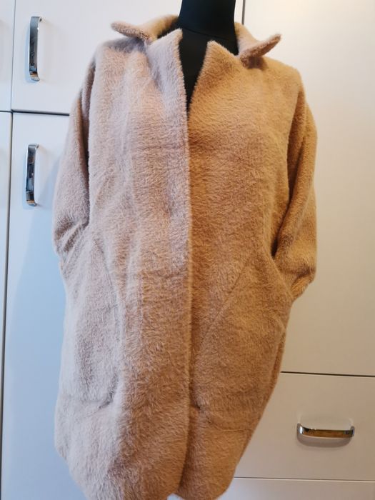 Płaszcz Alpaka beżowy Nowy