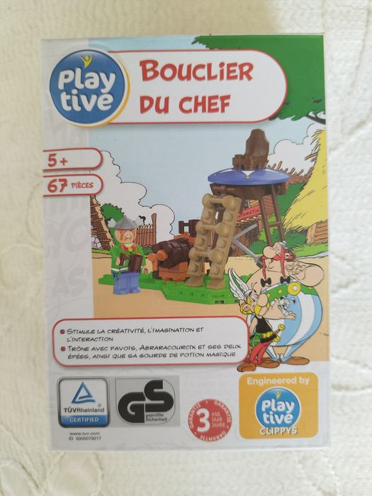 Caixa de brinquedos estilo Lego.  da história em quadrinhos Asterix e