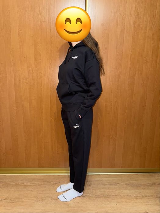 Оригінальний костюм puma,чорний костюм,флісовий костюм puma
