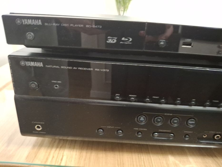 Kino domowe YAMAHA, amplituner, dvd, kolumny (głośniki)