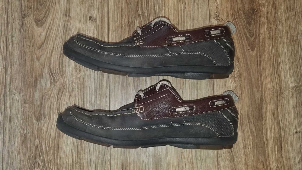 Buty CLARKS 41/42 27.5cm Skórzane mokasyny bardzo trwałe i solidne BDB