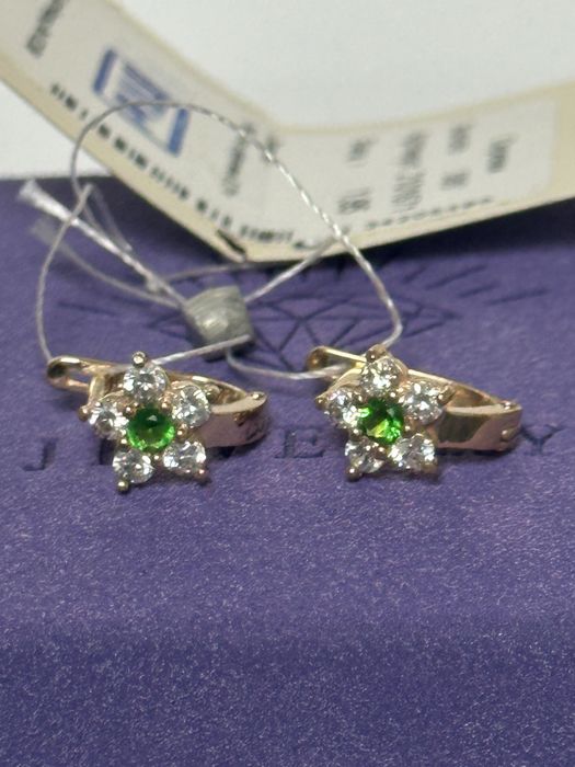 Детские золотые сережки