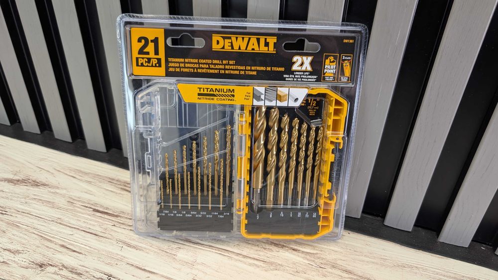 Набір сверл DeWalt DW1361 21 шт. PilotPoint Titanium