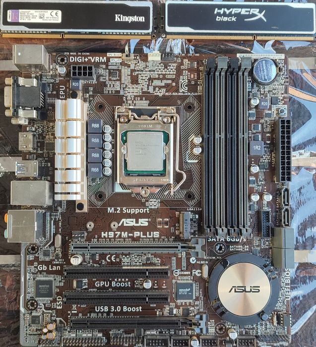 ASUS H97M-PLUS + Xeon E3-1220 + 8GB HyperX DDR3 / під ремонт