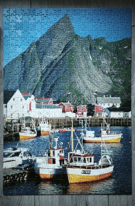Puzzle Norwegia 500 widok port góry Damm