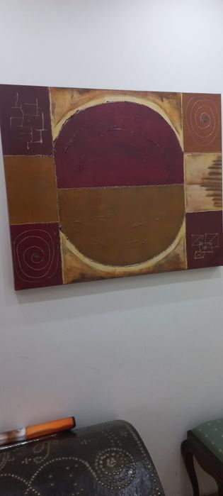 Quadro em tela com pintura de acrílico