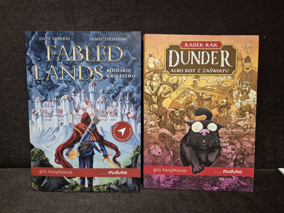 Fabled Lands + Dunder - gry paragrafowe Radek Rak, Dave Morris, Jamite Thomson gra książkowa rpg