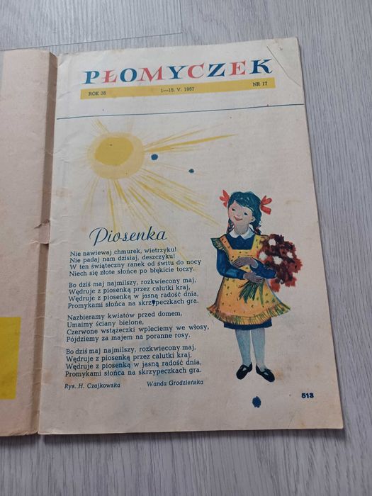 Płomyczek dwutygodnik dla młodszych dzieci Nr 17   1957r