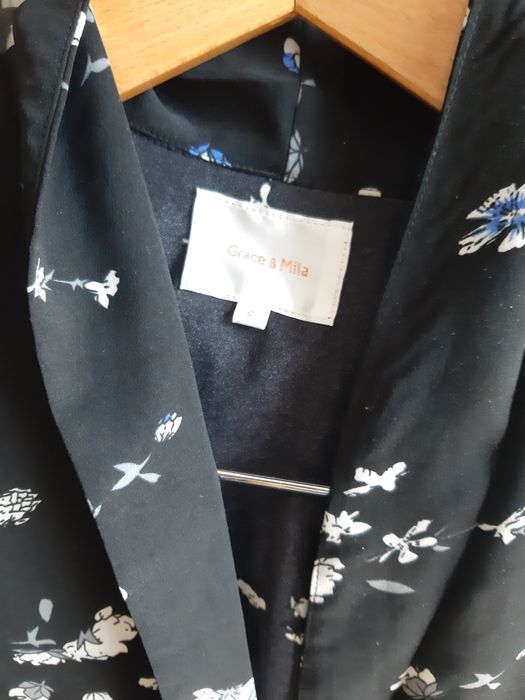 Żakiet narzutka S grace & mila granat bluzka bluzeczka tkmaxx elegant