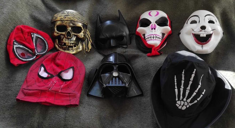 Маски дитячі Дарт Вейдер, людина-павук, пірат