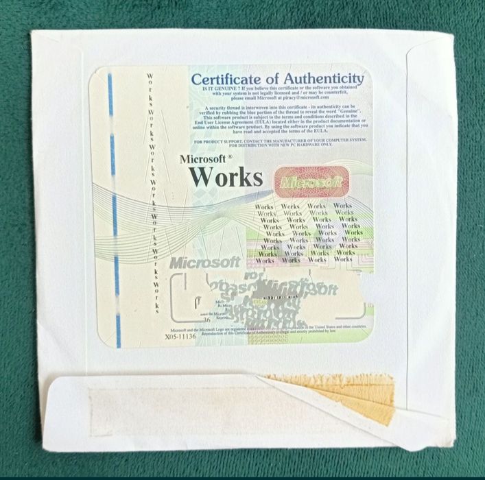 Microsoft Works 2000 - nowy płyta CD + certyfikat