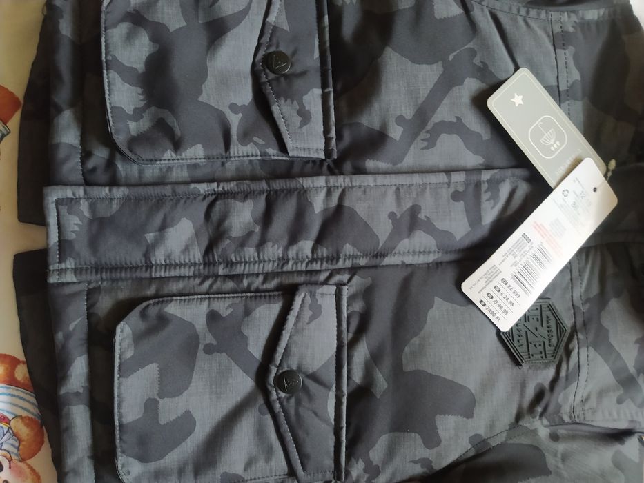 Kurtka szara w dinozaury FF 12/18 miesiecy