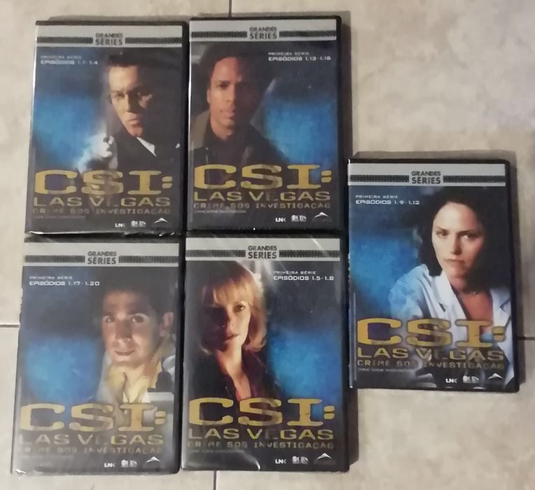 5 DVDs CSi Las Vegas Novos