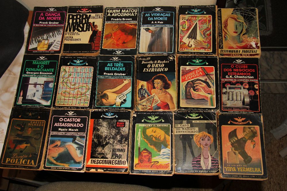 Mais de 30 livros policiais em Português com mais de 50 anos