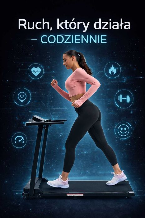 BIEŻNIA ELEKTRYCZNA składana 12 programów  do 8km/h