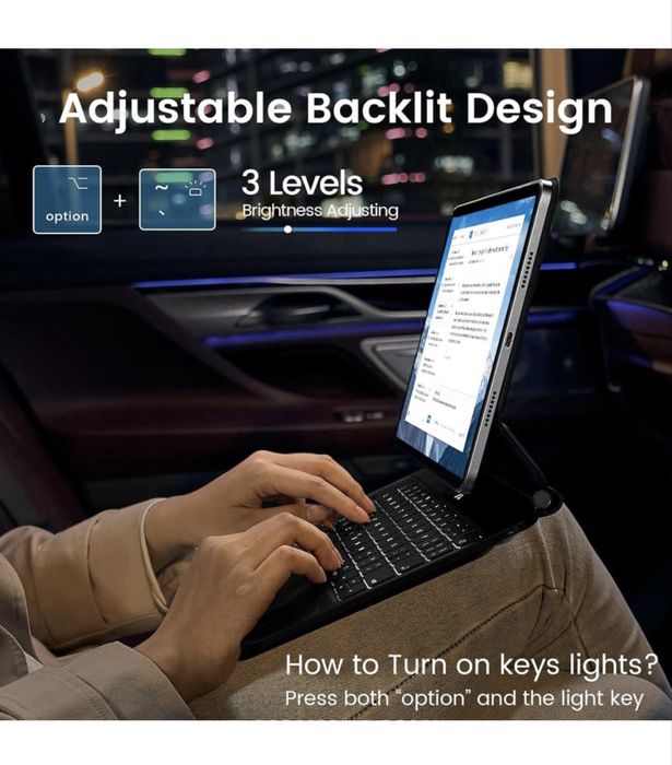 Чехол-клавиатура Apps2Car черный (для iPad Pro и iPad Air, 11 дюйма)