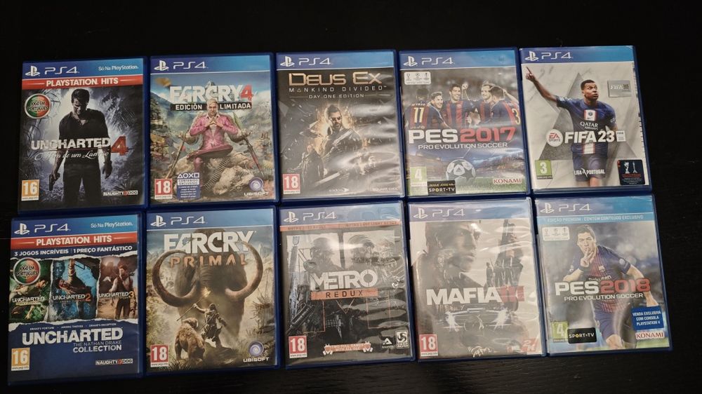 PS4 original  com 2 Comandos e 5 Jogos à Escolha64738278697858121