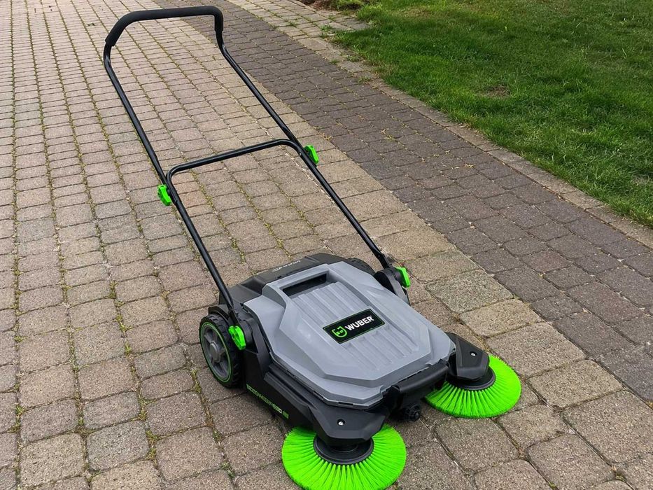Zamiatarka ręczna  do Liści Kostki Bruku Podjazdu Chodnika Ogrodu 20L 65 CM NOWA