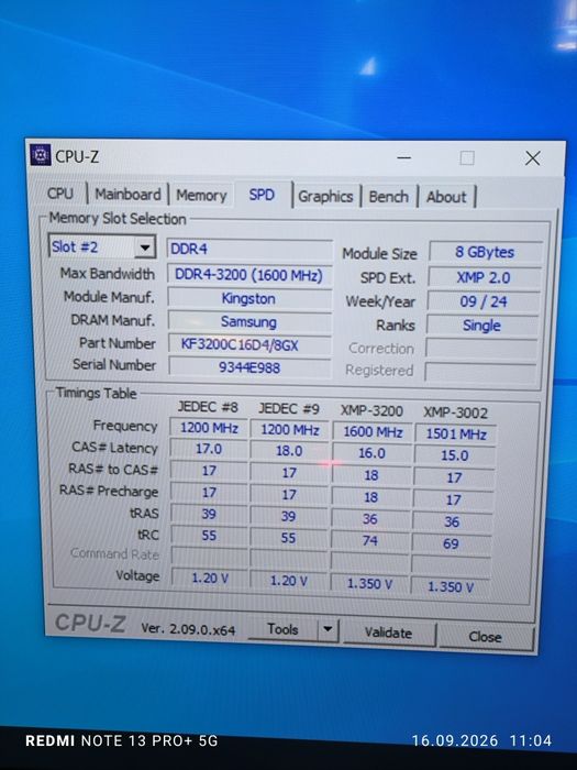 Pamięć RAM ARGB DDR4 16GB (2x8) 3200 CL16 Kingston Fury Beast
