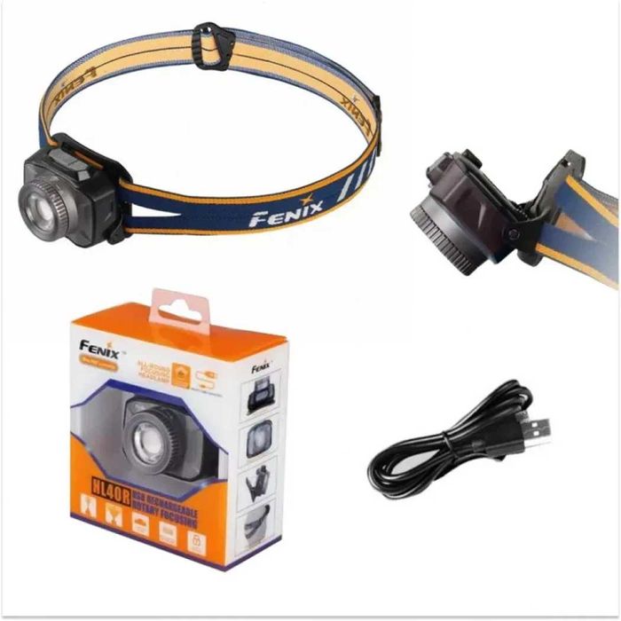 Fenix ​​HL40R Ліхтар Налобний з Регульованим Фокусуванням - USB Type-C