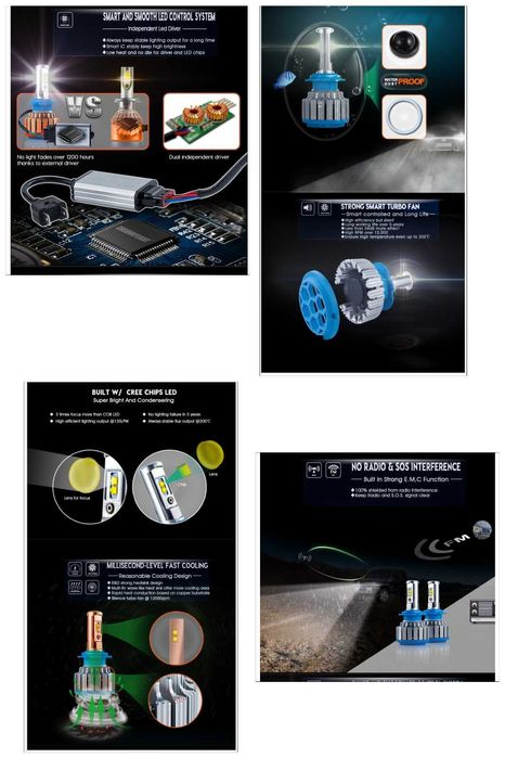 lampadas led canbus h7 h1 h3 h4 hb3 hb4