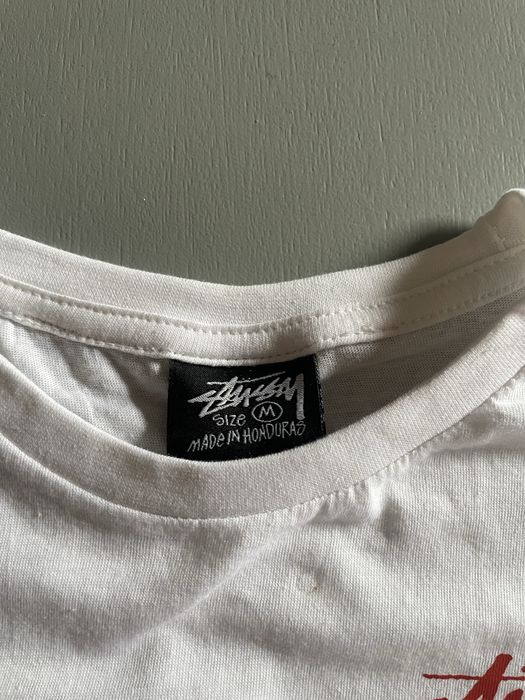 Stüssy White Tee with Heart Logo – Original Streetwear