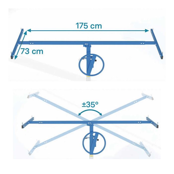 Podnośnik do płyt GK OSB karton gips 170-290 cm do 40 kg Mobilny
