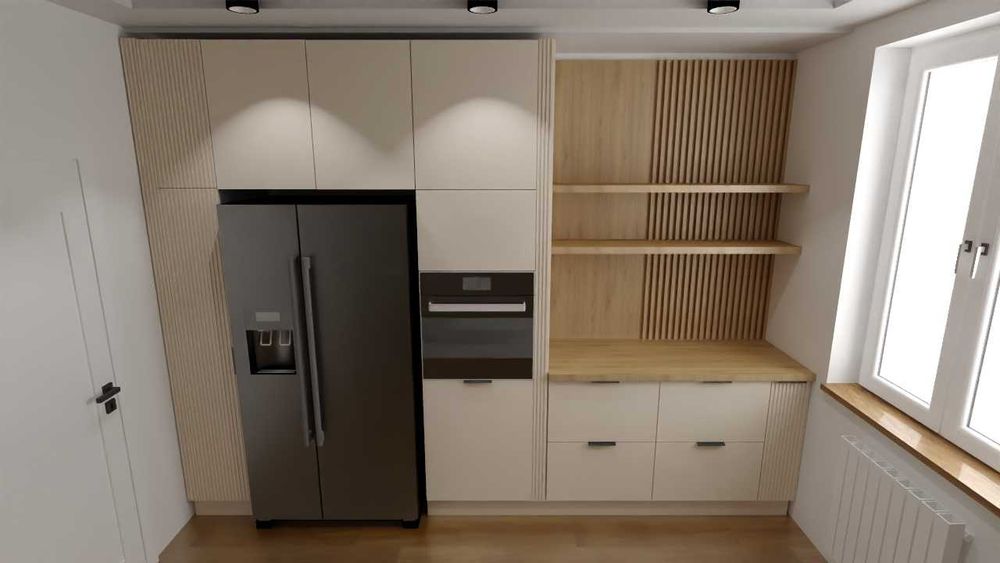 Wizualizacja kuchnia projekt mebli kuchennych projektowanie wnętrz