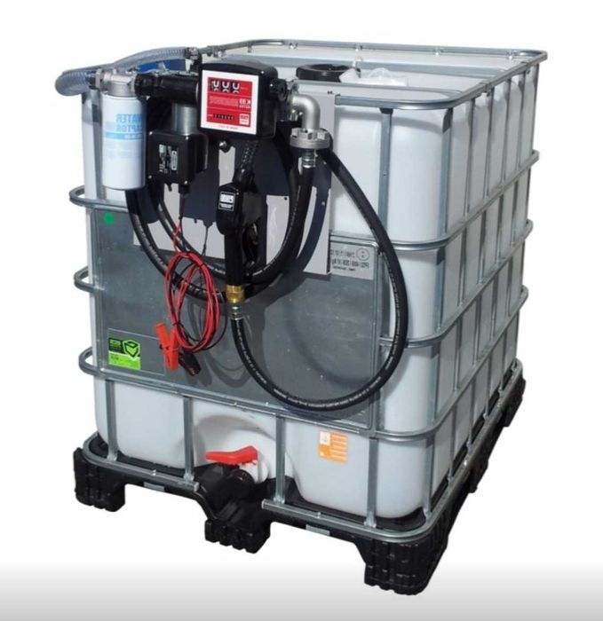 Dystrybutor Oleju Napędowego DIESEL ON 1000 L Litrów Mauzer Z Pompą Tanie Tankowanie Olej Napędowy Verva Dystrybutory Paliwa Paliwo HURT IBC Tanklapa