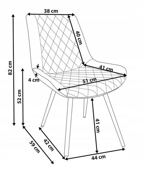 Стілець Just Sit LAGOS Cірий,Чорний