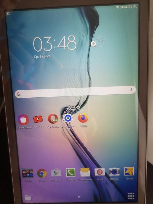 Планшет Samsung sm t561, 9.6 дюймів, 1.5озу, сім, чохол, без звуку