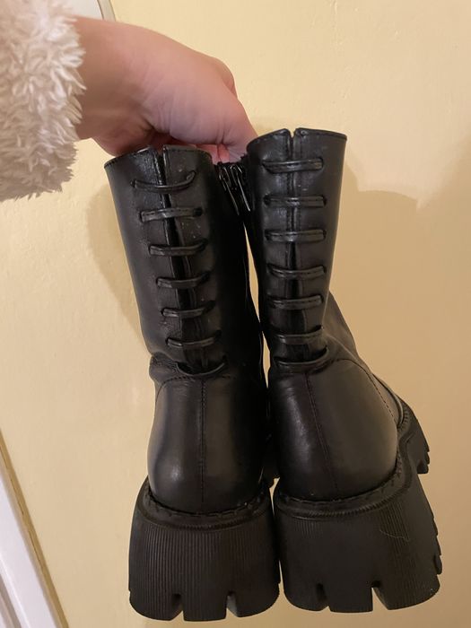 Buty skórzane marki Badura, czarne, rozmiar 38