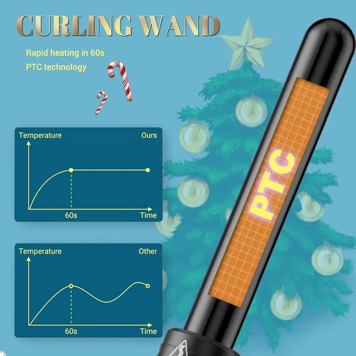 Lokówka ceramiczna 5 w 1 z LCD, wielofunkcyjny wyświetlacz LCD