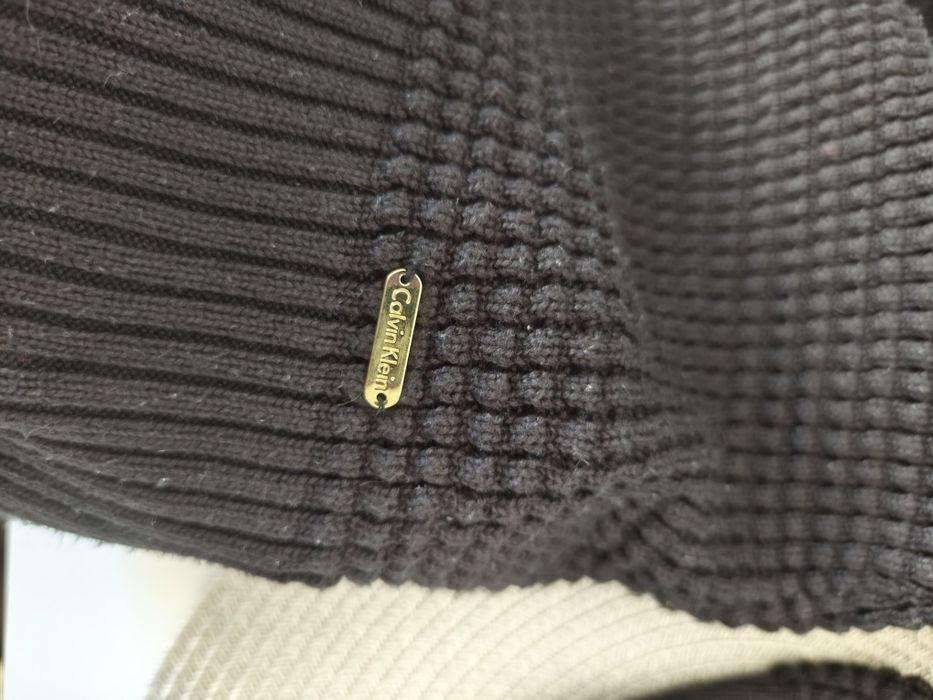 Sweter czarny golf Calvin Klein S 36 damski