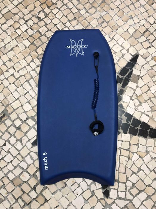 Prancha Bodyboard Morey Mach 5 com Leash – Excelente Estado!