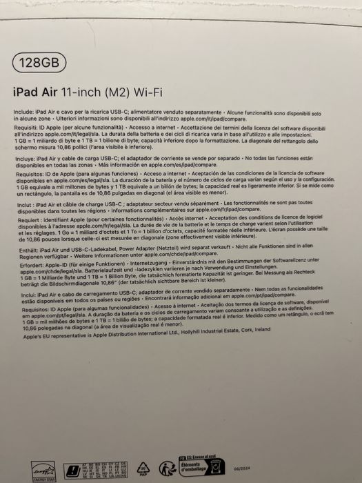 Ipad Air m2 128G semi-novo