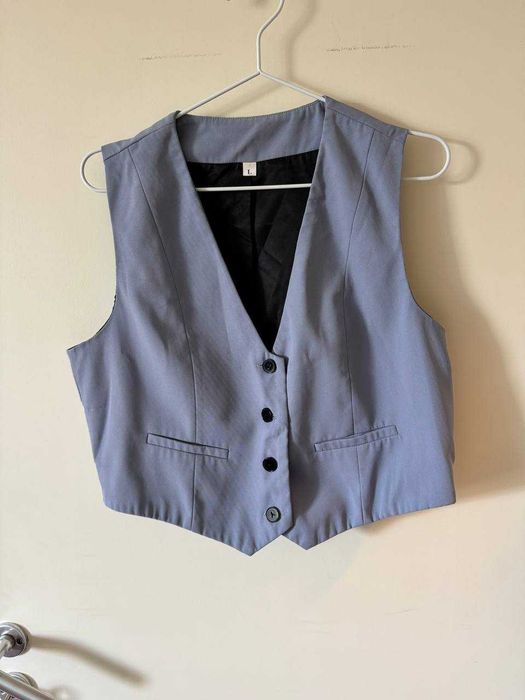 Colete lilás feminino, tamanho L