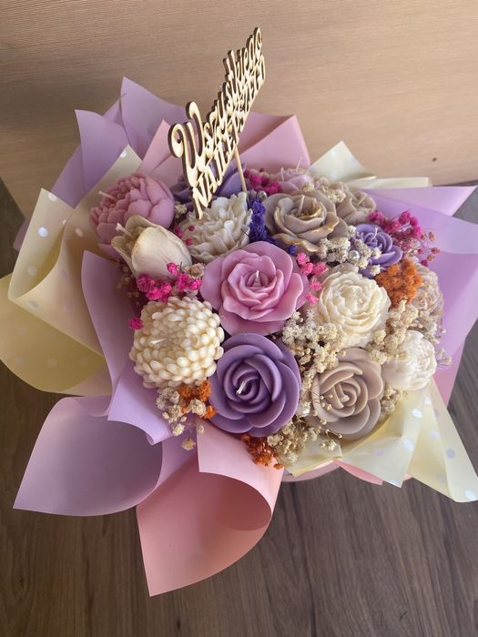 Flower box z swiec sojowych