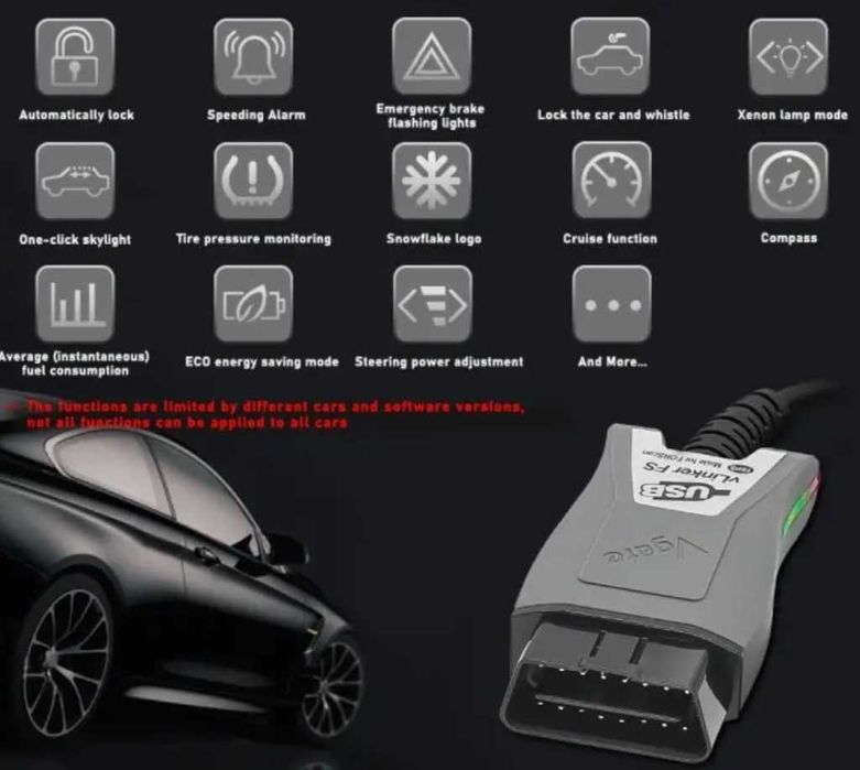 Діагностичний сканер OBD2 Vgate VLinker FS для FORScan (Ford, Mazda)