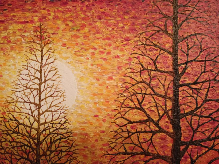 Caramulo V: (Óleo sobre madeira.  51,5x35,5 cm)