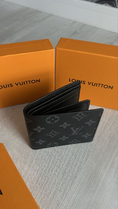 Portfel Louis Vuitton (czarny/szary/logo)