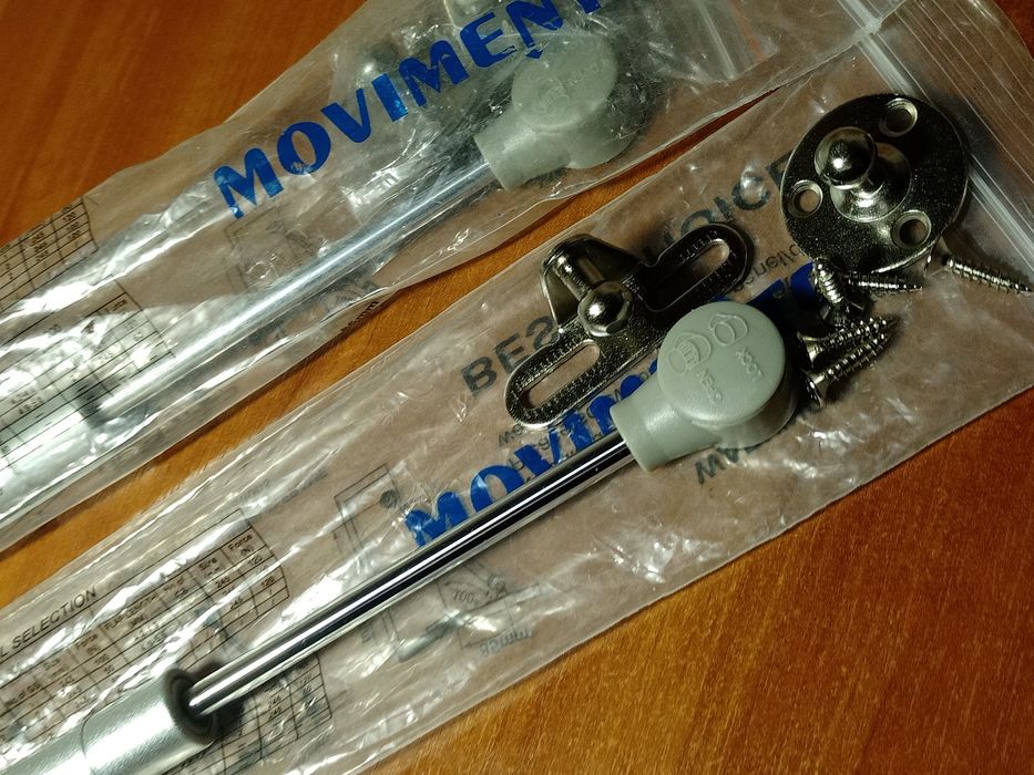 Підйомник газовий 80N, Free Stop, сірий, Movimento