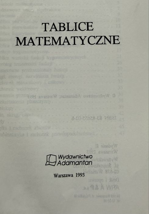 Tablice matematyczne poradniki książki