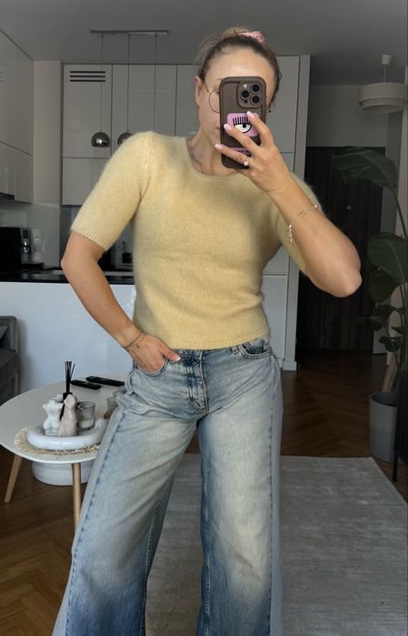 Sweterek moher wełna h&m