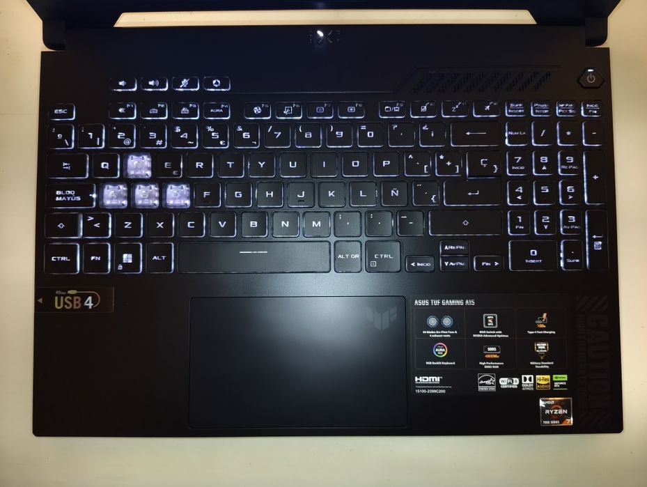 Portátil Asus Tuf Gaming A15 | Ryzen 7 7735HS | RTX 4060 | 16GB RAM