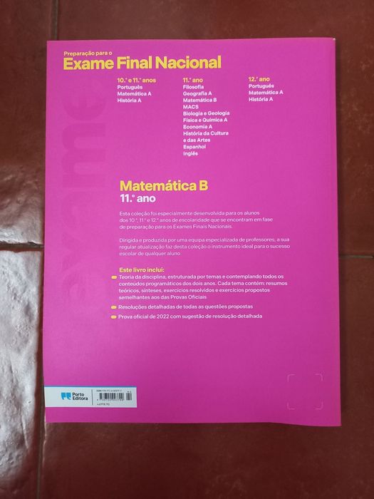 Livro novo Preparação para Exame Matemática B