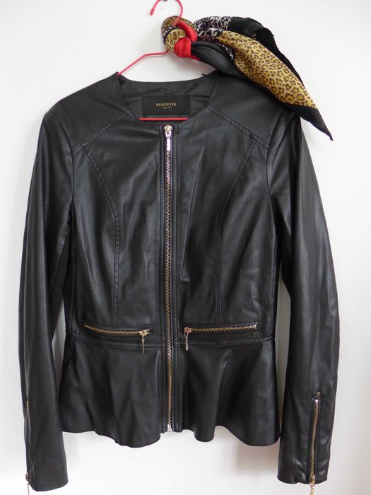 Reserved skórzana ramoneska kurtka motocyklowa baskinka XS 34 S 36
