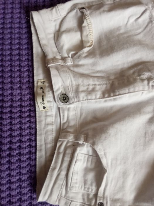 Spodnie białe denim rozm 40